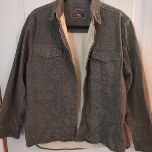 Freedom Foundry Men's Flannel Shirt Size M Soft Chamois Style Green Tan Shacket